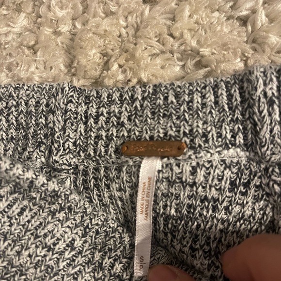 Free People Gray Marled Mock Neck Crop Sweater S - Picture 3 of 8